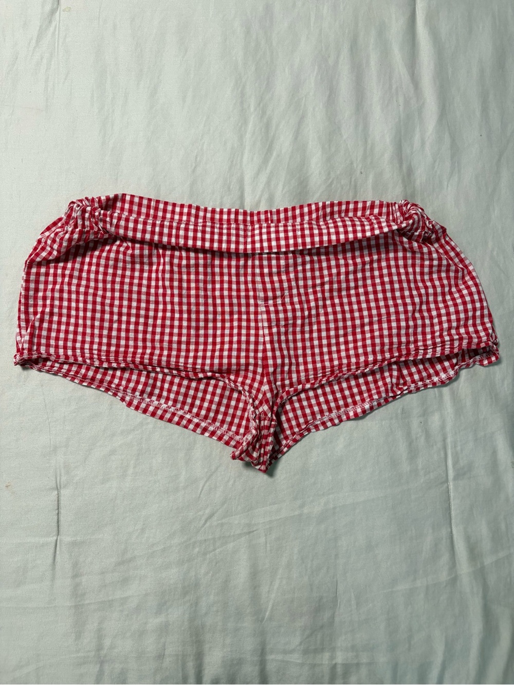 Edikted Red and White Gingham Women's Shorts - Picture 1 of 1